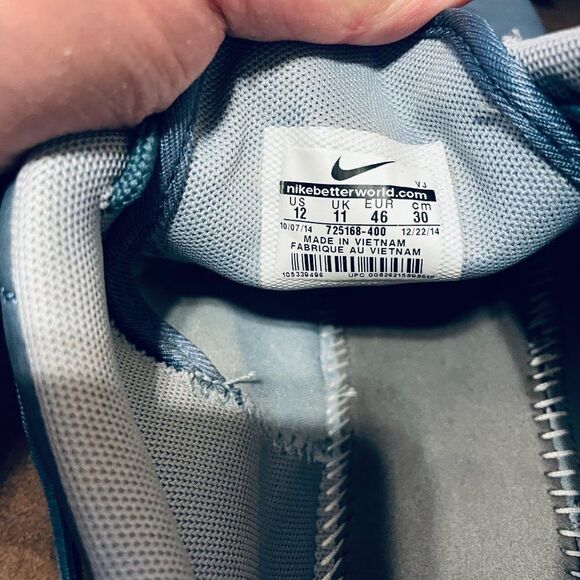 Unique Leather Basket Woven Nike Roshe Run Gun Metal Grey 12 US 46 EUR - Picture 9 of 9